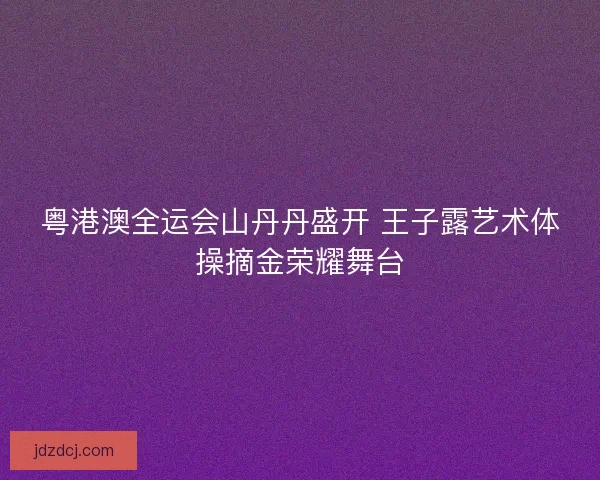 粤港澳全运会山丹丹盛开 王子露艺术体操摘金荣耀舞台